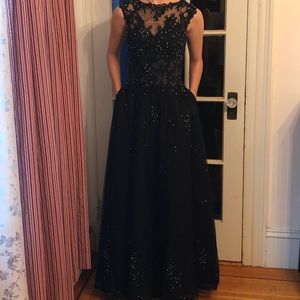 Tony Bowls Le Gala black dress